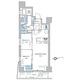 プレディアコート北千住 903 間取り図