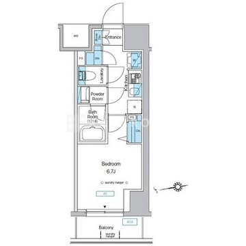プレディアコート北千住 905 間取り図