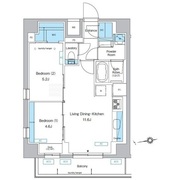 プレディアコート北千住 1305 間取り図