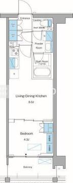 ルフォンプログレ高田馬場ノース 323 間取り図