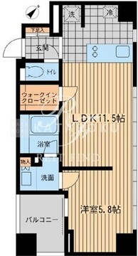 ウィルテラス勝どき 702 間取り図