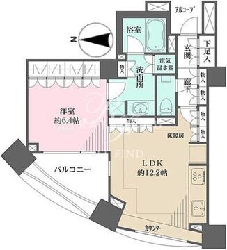 パークハウスオー・タワー 1103 間取り図