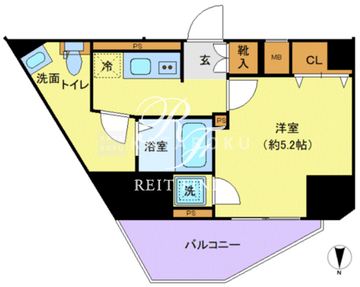 ジェノヴィア渋谷笹塚スカイガーデン 1001 間取り図