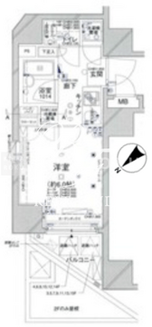コンシェリア新橋 1205 間取り図