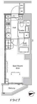 プラウドフラット門前仲町5 108 間取り図