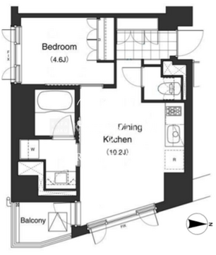 プライムアーバン本駒込 1204 間取り図