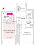 ラ・トゥール新宿グランド 2502 間取り図