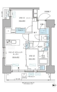 パークアクシス住吉ガーデンスクエア 301 間取り図