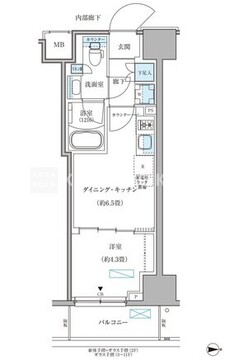 パークアクシス住吉ガーデンスクエア 605 間取り図