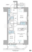 パークアクシス住吉ガーデンスクエア 613 間取り図