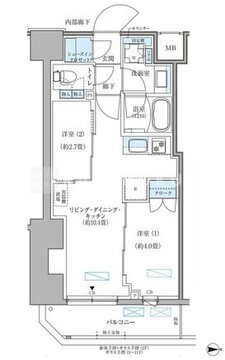 パークアクシス住吉ガーデンスクエア 1004 間取り図