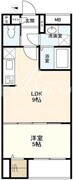 ウェルスクエアイズム初台 202 間取り図