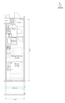 リルシア馬込 407 間取り図