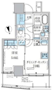 パークアクシス上野松が谷 202 間取り図