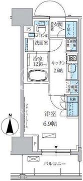 パークアクシス上野三丁目 507 間取り図