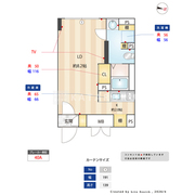 ES-Grande門前仲町デュオ 405 間取り図