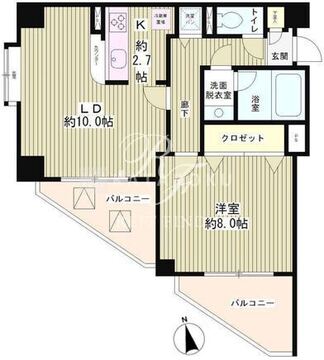 六本木プレイス 202 間取り図
