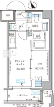 パークアクシス文京本郷 515 間取り図