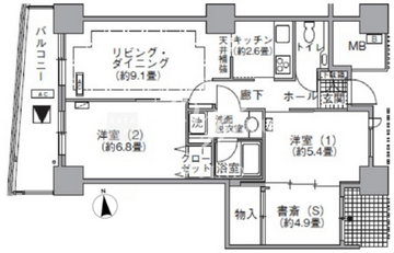 アクティ汐留 3213 間取り図