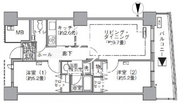 アクティ汐留 1507 間取り図