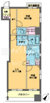 カスタリア人形町 603 間取り図
