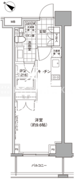 パークハビオ人形町 1102 間取り図