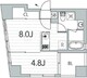 グランデュオ神楽坂2 501 間取り図