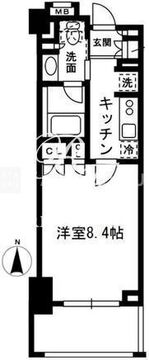 レジディア中落合 B-608 間取り図