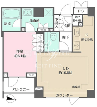 パークハウス中目黒 407 間取り図