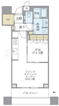 ブリリアタワーズ目黒 N-2711 間取り図
