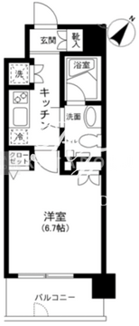 プライムアーバン田町 802 間取り図