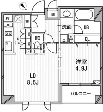 クリオ渋谷ラ・モード 407 間取り図