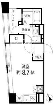 レニール本駒込 605 間取り図