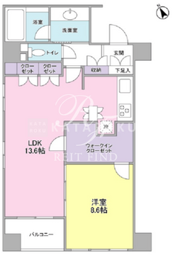 グランカーサ銀座イースト 1101 間取り図