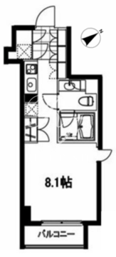 フレンシア麻布十番サウス 601 間取り図
