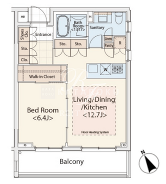 カスタリア初台2 301 間取り図