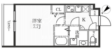 新宿夏目坂コート 304 間取り図