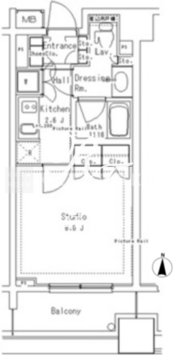 パークアクシス御茶ノ水ステージ 1211 間取り図
