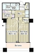 白金タワー 1405 間取り図