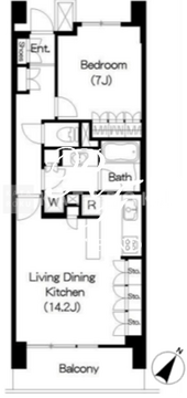 ブリリアイスト三軒茶屋 807 間取り図