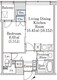 プラティーヌ新宿新都心 1403 間取り図
