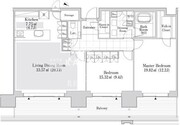 六本木グランドタワーレジデンス 1702 間取り図