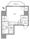 レジディア恵比寿2 1303 間取り図