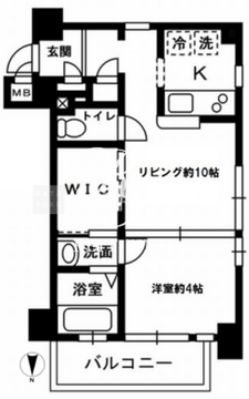 レジディア代々木2 301 間取り図
