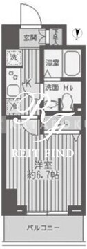 レジディア蒲田 1409 間取り図