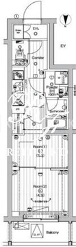 プレミアムキューブ中野新橋DEUX 402 間取り図