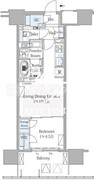 グランドシティタワー月島 1907 間取り図