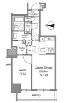 ザ・パークハビオ上野 1002 間取り図