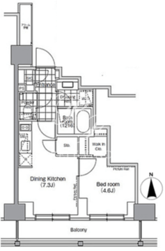 パークハビオ門前仲町 1204 間取り図