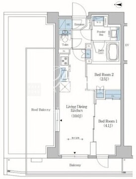 アーバネックス住吉 1302 間取り図